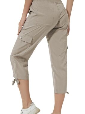 YuKaiChen Women's Capris Hiking Pants Khaki XL - EUC